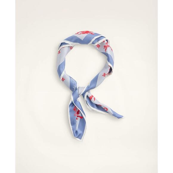 Brooks Brothers Silk Scarf Horse & Carriage Motif New in box Toile Italy - Picture 2 of 10